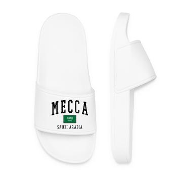 Mecca Saudi Arabien Flagge Design - Frauen Badelatschen - Weiß - Vorne