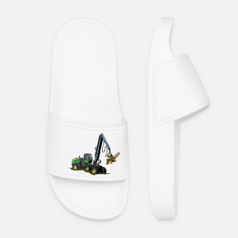 Moissonneuse-batteuse, Moissonneuse-batteuse - Claquettes Femme - blanc