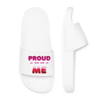 Fierté lesbienne d’être moi - Mois de la fierté - Claquettes Femme - blanc - Devant
