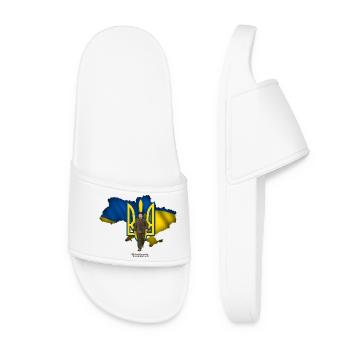L’Ukraine contourne le trident Zelensky - Claquettes Femme - blanc - Devant
