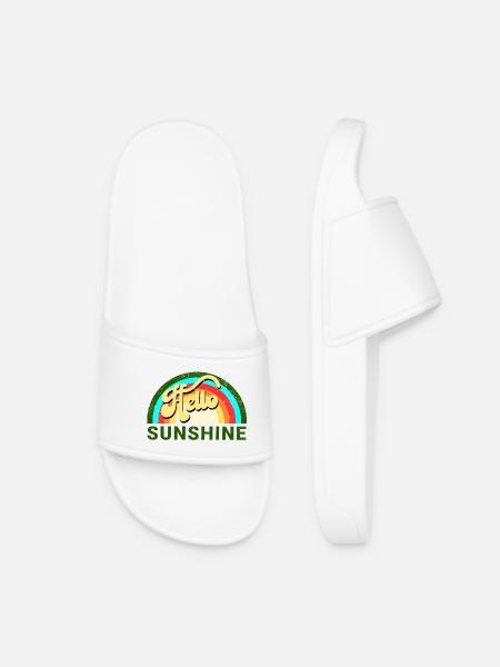 hello sunshine - Women’s Pool Sliders - white