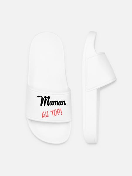 BONNE FÊTE MAMAN. MAMAN. FÊTE DES MÈRES - Claquettes Femme - blanc