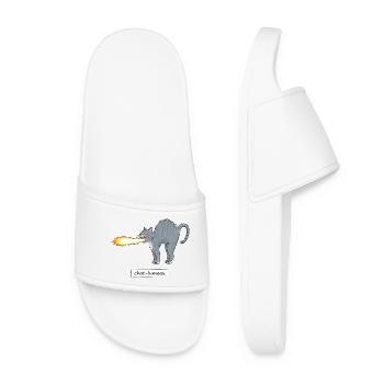 Chat-lumeau - Claquettes Femme - blanc - Devant