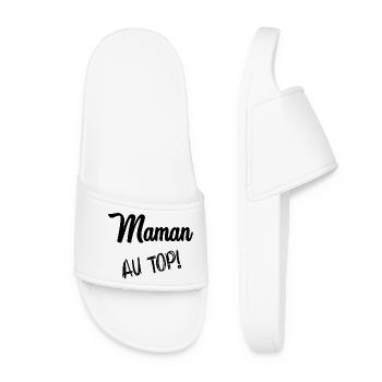 MAMAN. FÊTE DES MÈRES - Claquettes Femme - blanc - Devant
