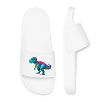 Dinosaurier - Frauen Badelatschen - Weiß - Vorne