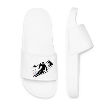 Ski holiday Skiers Skiing Winter sports - Women’s Pool Sliders - white - Front