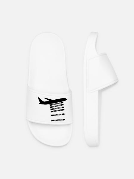 Democracy Freedom Bomb - Women’s Pool Sliders - white