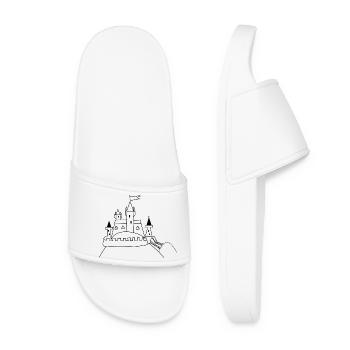 anniversary. Anniversary Decade. humor. funny - Women’s Pool Sliders - white - Front
