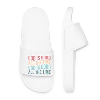 Dieu est bon tout le temps - Claquettes Femme - blanc - Devant