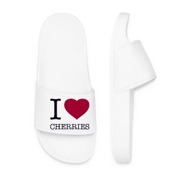 J’ADORE LES CERISES - Claquettes Femme - blanc - Devant