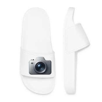 Appareil photo Icône 3D - Claquettes Femme - blanc - Devant