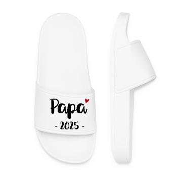 Dad 2025 design for expectant fathers - Women’s Pool Sliders - white - Front