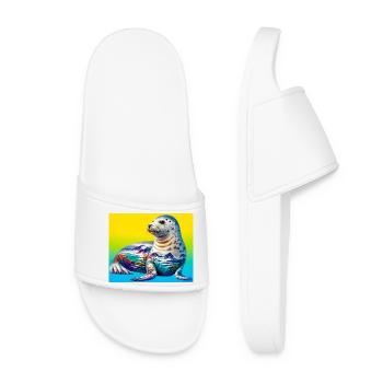 Phoque - Claquettes Femme - blanc - Devant