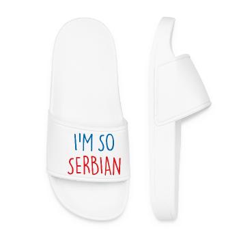I'm so Serbian Serbia Serbia - Women’s Pool Sliders - white - Front