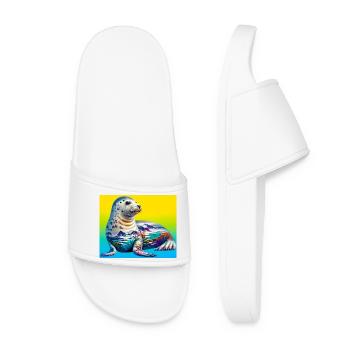 Phoque - Claquettes Femme - blanc - Devant