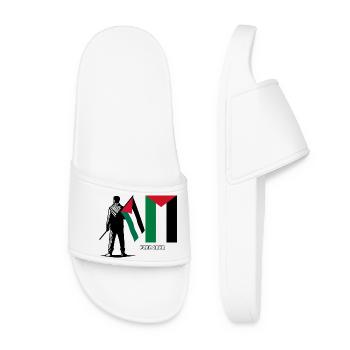 Abstract Sluette Colorful Blocks - Women’s Pool Sliders - white - Front