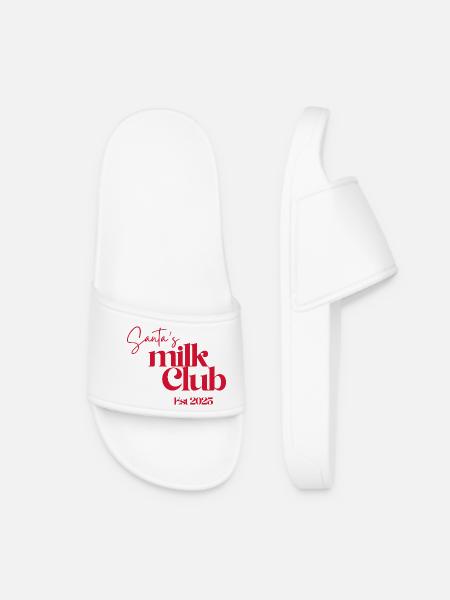 Club du lait du Père Noël Est 2025 - Claquettes Femme - blanc