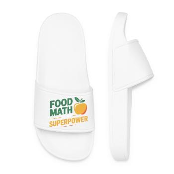Professional Nutritionist Precise Calculation  - Women’s Pool Sliders - white - Front