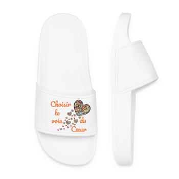 Choisir la voie du cœur  - Claquettes Femme - blanc - Devant