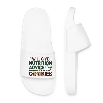 Will Give Nutrition Advice For Cookies Expert  - Women’s Pool Sliders - white - Front