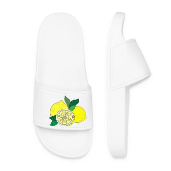 Citrus Print - Women’s Pool Sliders - white - Front