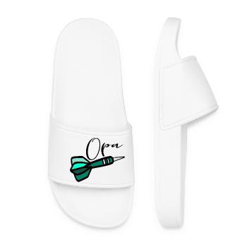 Darts Player Darts Grandpa - Women’s Pool Sliders - white - Front