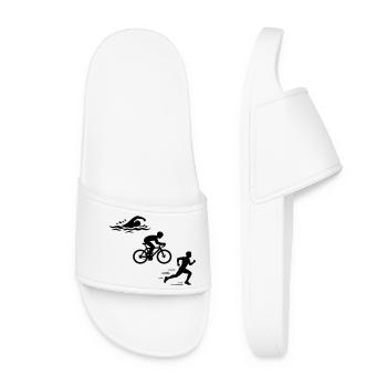 Triathlon Silhouette Triathlete - Women’s Pool Sliders - white - Front