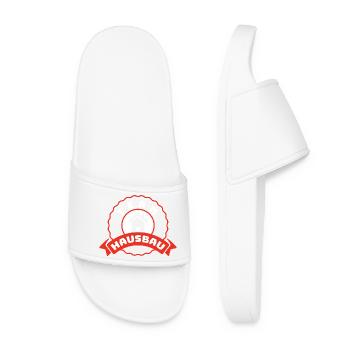 House Building Team Emblem Shirt - Women’s Pool Sliders - white - Front