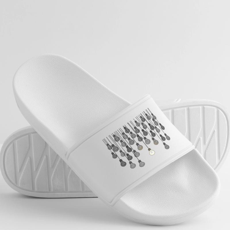 Graues Glühbirnen-Array mit einzigartiger Helligkeit Frauen Badelatschen