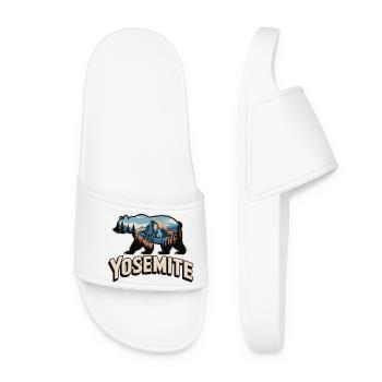 Yosemite Bär - Nationalpark Outdoor Design - Frauen Badelatschen - Weiß - Vorne