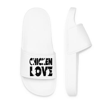 Fans de poulet - Coq - Coq - Poulet fleur - Bio - Claquettes Femme - blanc - Devant