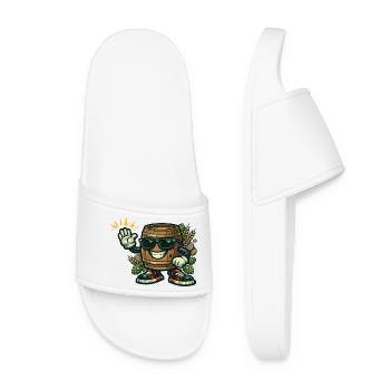 Bier-Maskottchen mit Sonnenbrille - Frauen Badelatschen - Weiß - Vorne