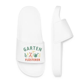 Garten Flüsterer - Retro Gärtner Natur - Frauen Badelatschen - Weiß - Vorne
