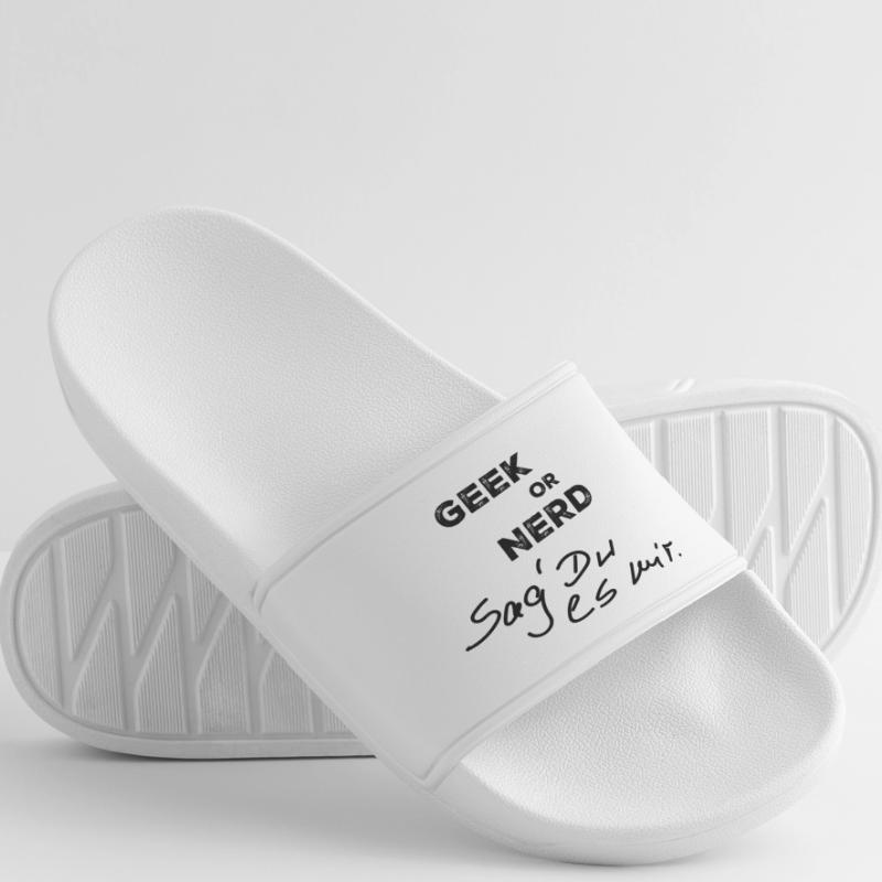 Geek oder Nerd Frauen Badelatschen
