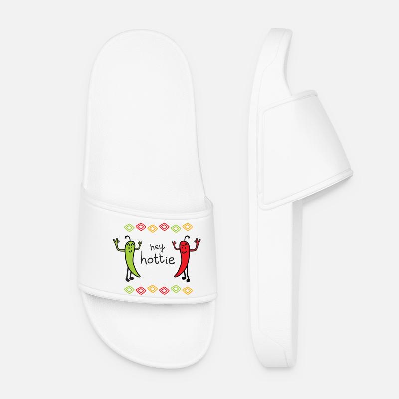 Hey Hottie Chili Duo - Women’s Pool Sliders - white