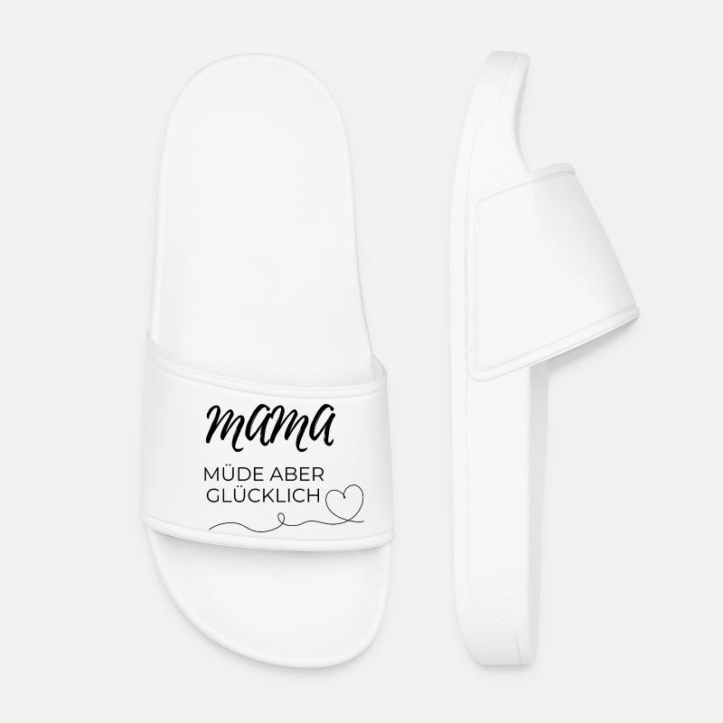 mama müde  - Frauen Badelatschen - Weiß