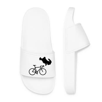 Fahrrad Radeln Hase - Frauen Badelatschen - Weiß - Vorne