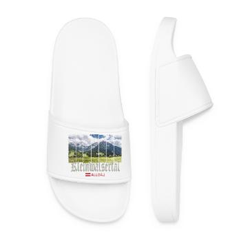 Kleinwalsertal Allgäu in Österreich Souvenir - Frauen Badelatschen - Weiß - Vorne