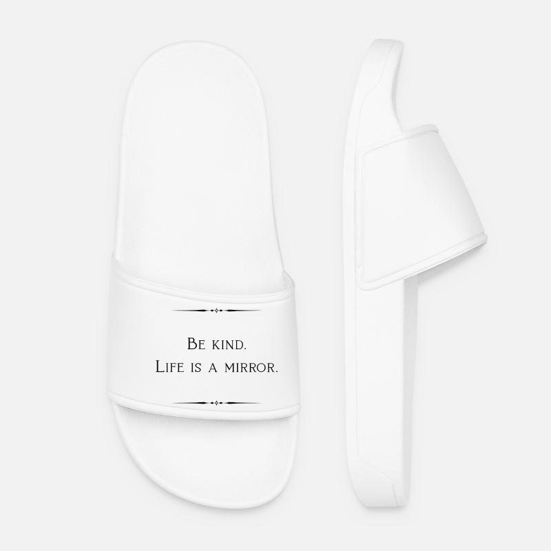 life is a mirror - Women’s Pool Sliders - white