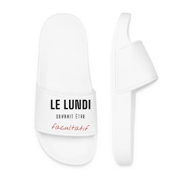 Lundi Facultatif Contraste - Claquettes Femme - blanc - Devant