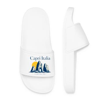 Capri Italia Faraglioni Travel Souvenir for Italy  - Women’s Pool Sliders - white - Front