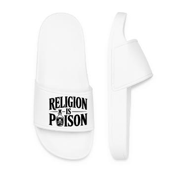Religion is Poison - Women’s Pool Sliders - white - Front