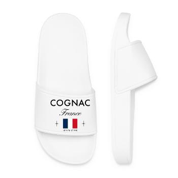 Souvenir de voyage coordonné Cognac France - Claquettes Femme - blanc - Devant