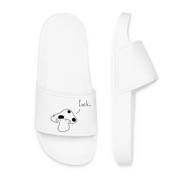 Fucked Mushroom - design for climate fighters - Women’s Pool Sliders - white - Front