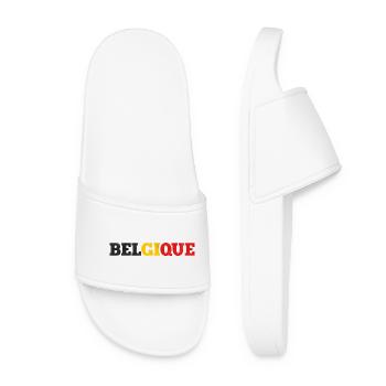 Belgium - Women’s Pool Sliders - white - Front