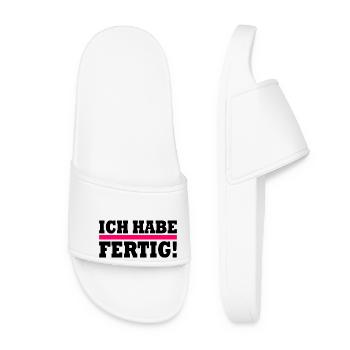 Ich habe fertig - Frauen Badelatschen - Weiß - Vorne