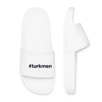 TURKMEN Hashtag Turkménistan - Claquettes Femme - blanc - Devant