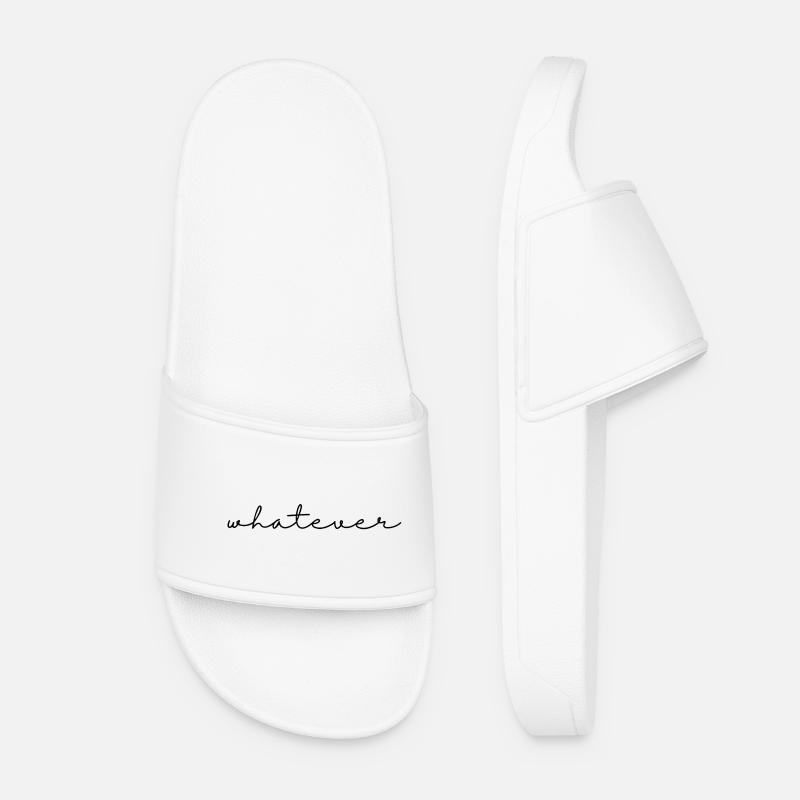 Whatever – saying, simple, cool and self-confident - Women’s Pool Sliders - white