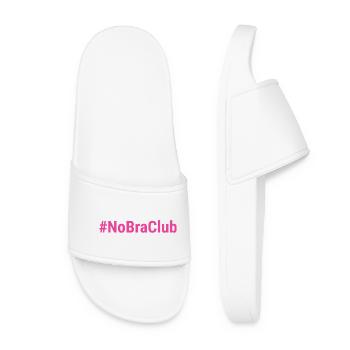 NoBraClub Rosa - Frauen Badelatschen - Weiß - Vorne