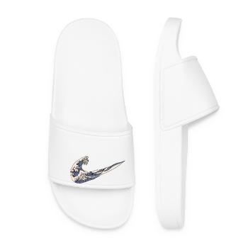 La grosse vague au large de Kanagawa - Claquettes Femme - blanc - Devant